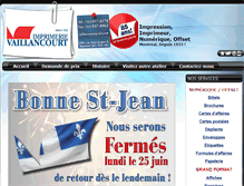 Tablet Screenshot of imprimerievaillancourt.com